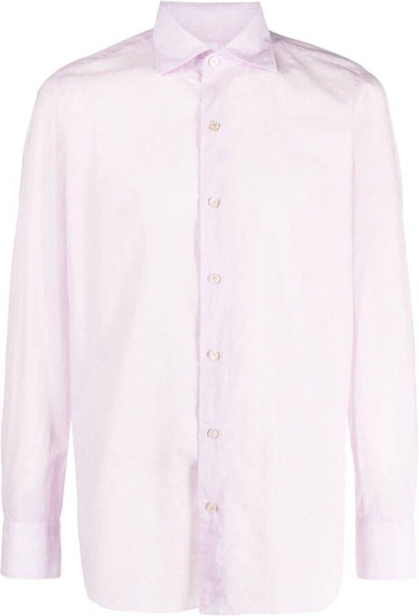 Finamore 1925 Napoli Slim-fit overhemd Roze