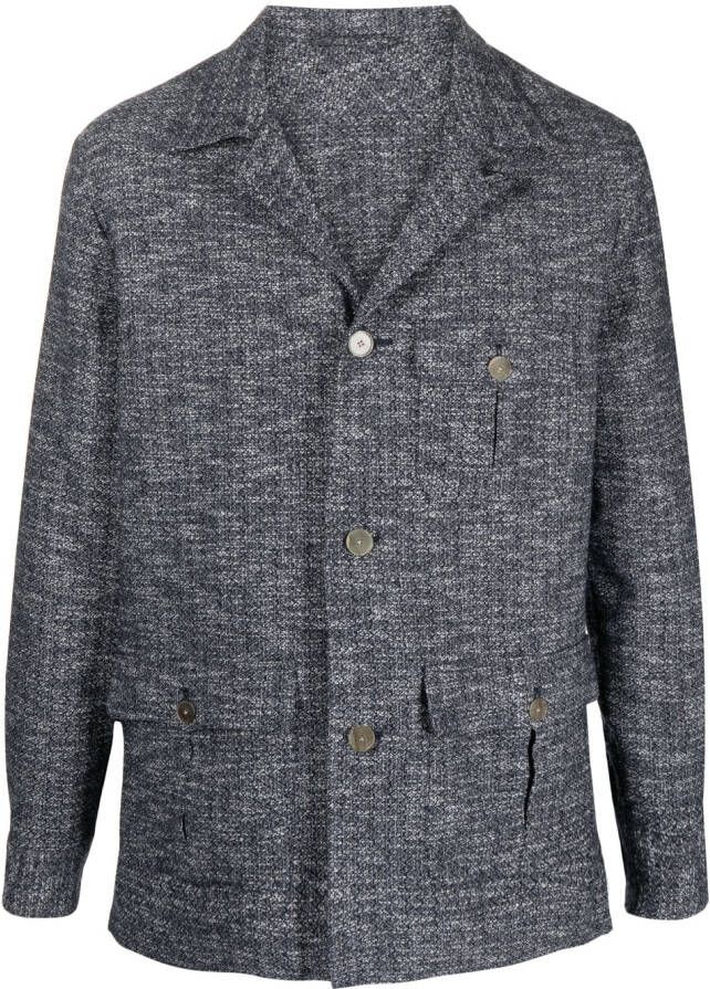 Finamore 1925 Napoli Vest met knopen Blauw