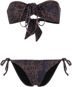 Fiorucci Bikini met monogram patroon Blauw