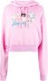 Fiorucci Cropped hoodie Roze - Thumbnail 1