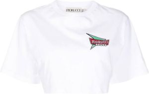 Fiorucci Cropped T-shirt Wit