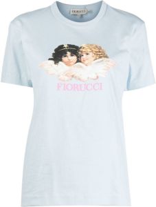 Fiorucci graphic-print short-sleeve T-shirt Blauw