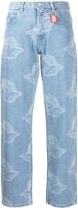 Fiorucci Jeans met grafische print Blauw
