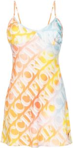 Fiorucci Mini-jurk met logoprint Oranje