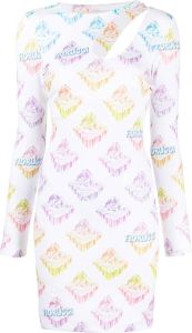 Fiorucci Mini jurk dames Elastane Polyester XL Wit