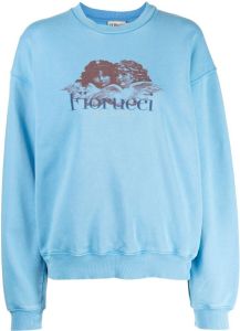 Fiorucci Sweater met logoprint Blauw