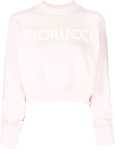 Fiorucci Sweater met logoprint Roze