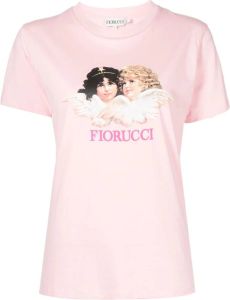 Fiorucci T-shirt met logo Roze