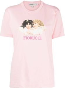 Fiorucci T-shirt met logoprint Roze