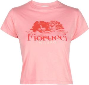 Fiorucci T-shirt met logoprint Roze