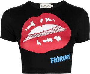 Fiorucci T-shirt met logoprint Zwart