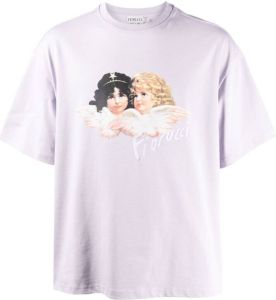Fiorucci T-shirt met print Paars