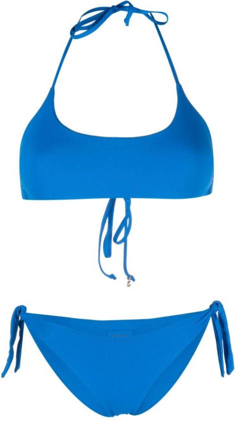 Fisico Bikini met striksluiting Blauw