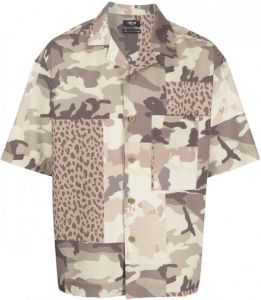 FIVE CM Overhemd met patchwork print Veelkleurig