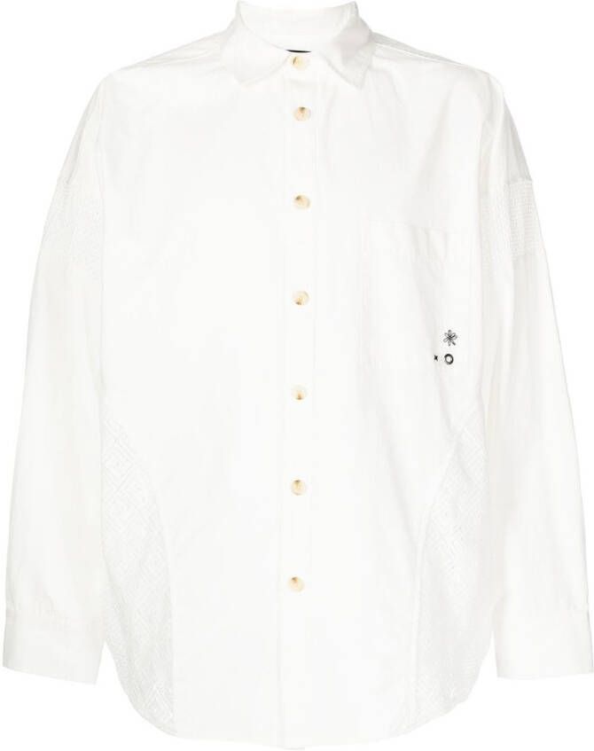 FIVE CM Overhemd met vlakken Wit