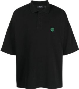 FIVE CM Poloshirt met geborduurd logo Zwart