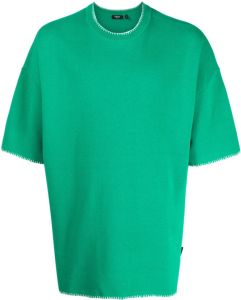 FIVE CM T-shirt met decoratieve stiksels Groen
