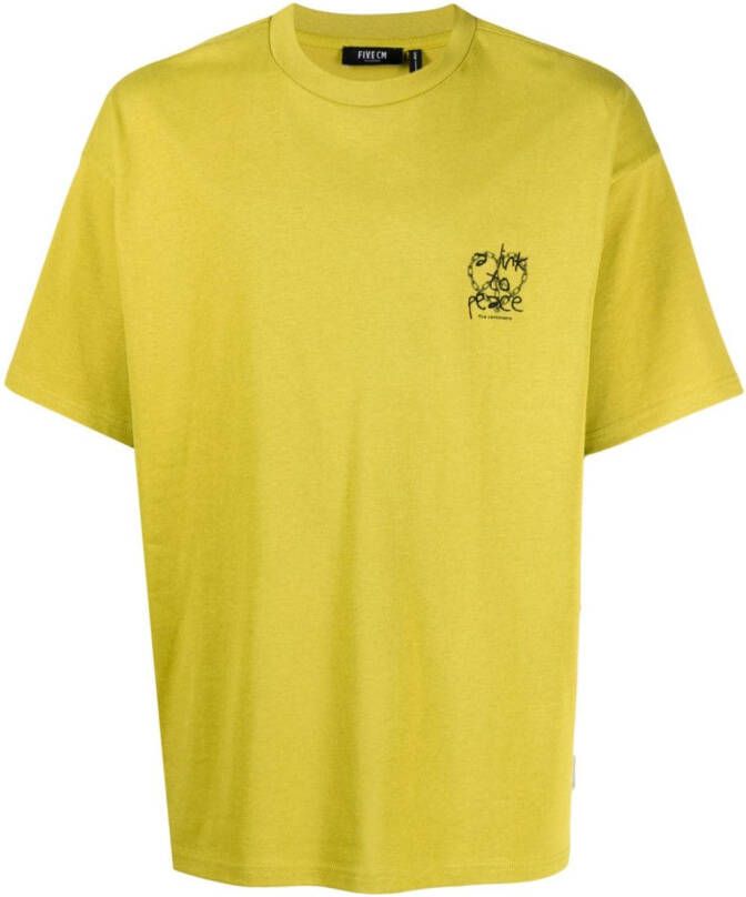 FIVE CM T-shirt met grafische print Groen