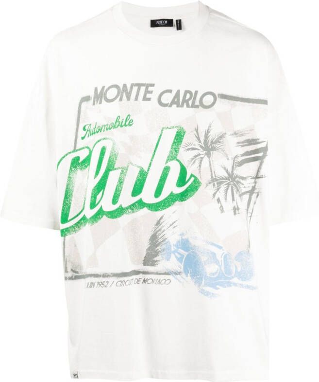 FIVE CM T-shirt met grafische print Wit