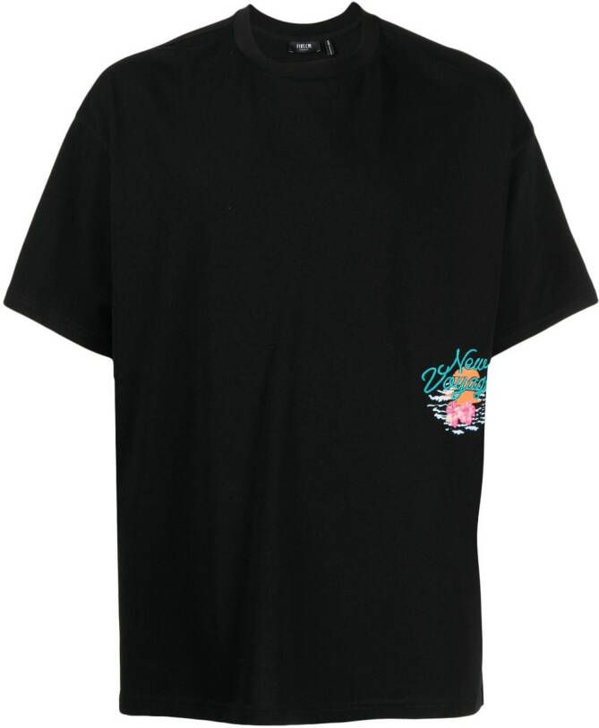 FIVE CM T-shirt met grafische print Zwart