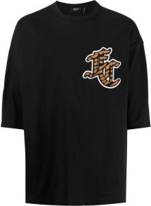 FIVE CM T-shirt met logopatch Zwart