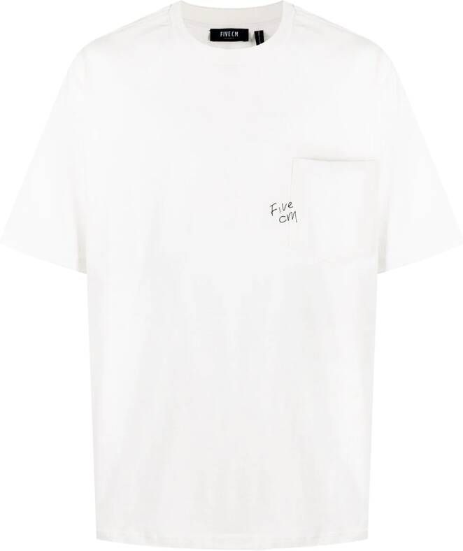 FIVE CM T-shirt met logoprint Wit