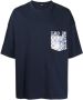 FIVE CM T-shirt met patch Blauw - Thumbnail 1