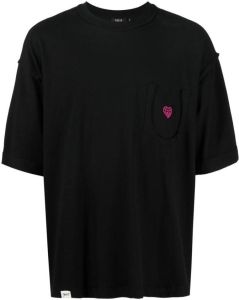 FIVE CM T-shirt met patch Zwart