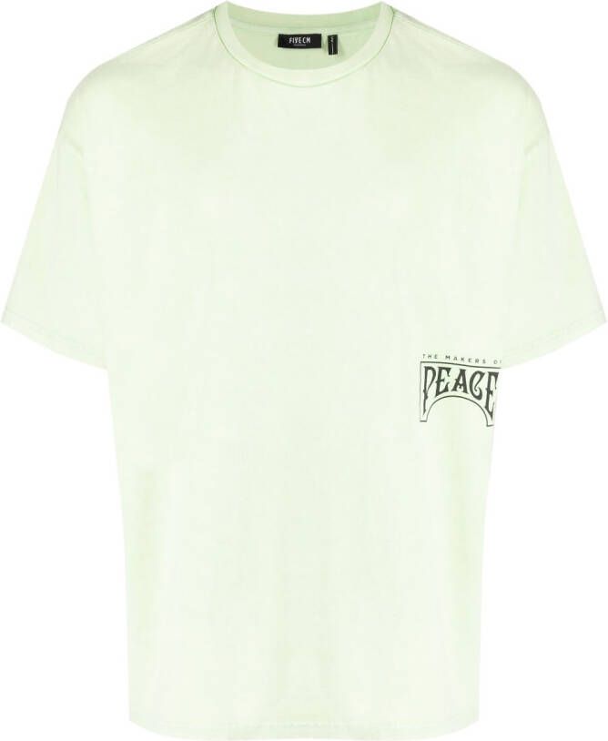 FIVE CM T-shirt met print Groen