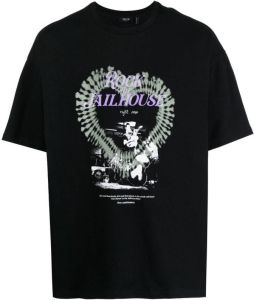 FIVE CM T-shirt met tekst Zwart