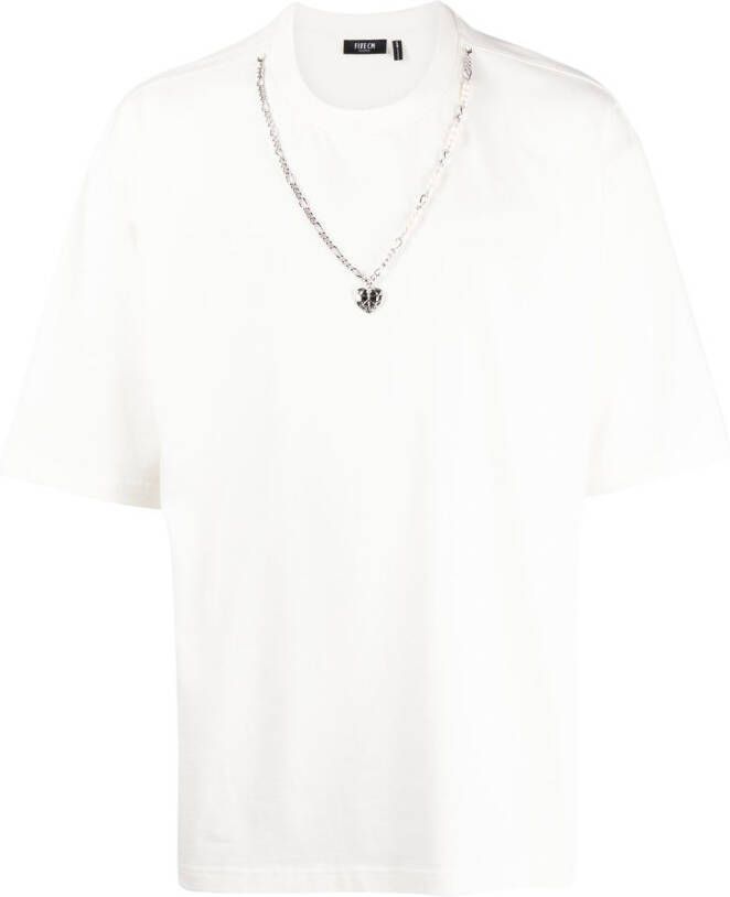 FIVE CM T-shirt met verlaagde schouders Wit