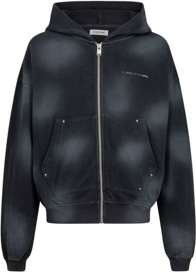 Flaneur Homme Hoodie met rits Zwart