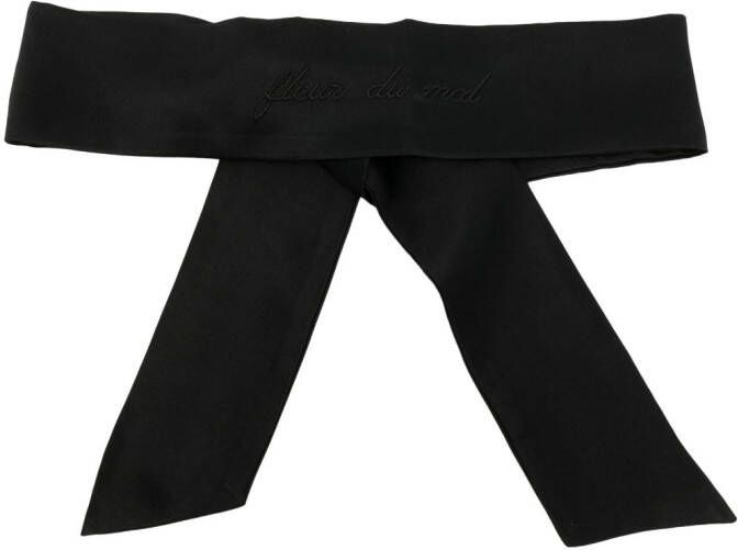Fleur Du Mal Blouse met geborduurd logo Zwart