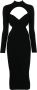 Fleur Du Mal Midi-jurk met uitgesneden detail Zwart - Thumbnail 1
