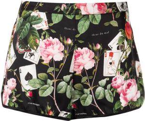 Fleur Du Mal Shorts met bloemenprint Zwart