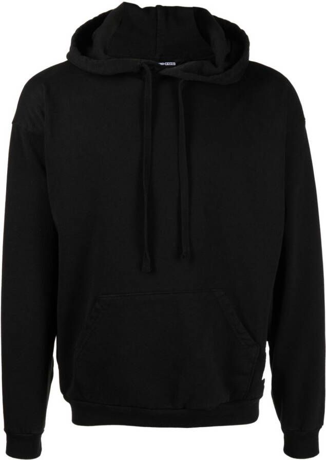 FOO AND FOO Hoodie met logopatch Zwart