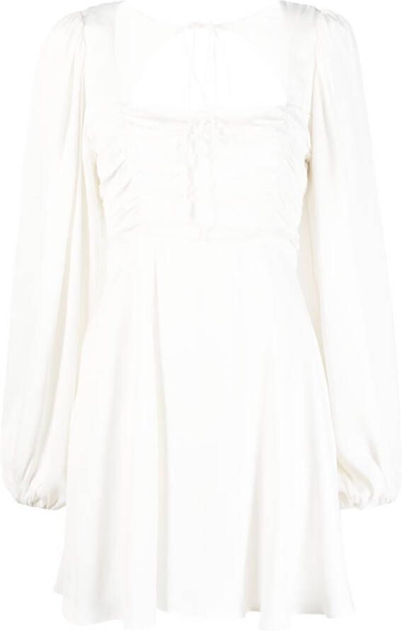 For Love And Lemons Jurk met pofmouwen Wit