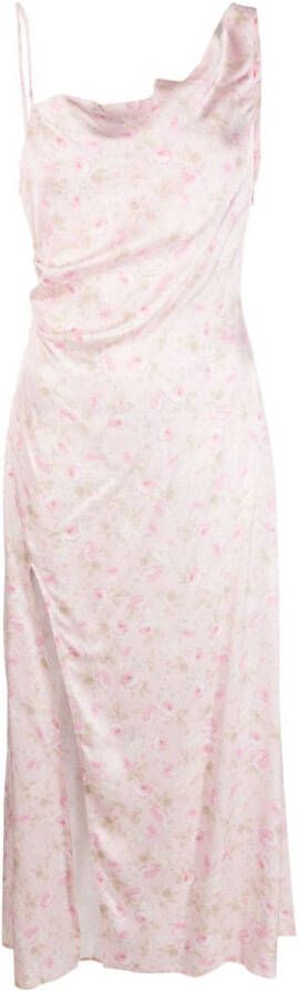 For Love And Lemons Midi-jurk met bloemenprint Roze