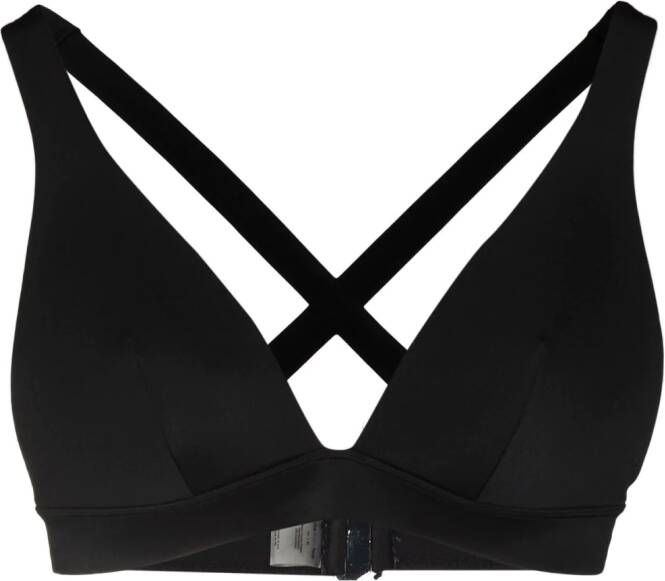 Form and Fold Bikinitop met gekruiste bandjes Zwart