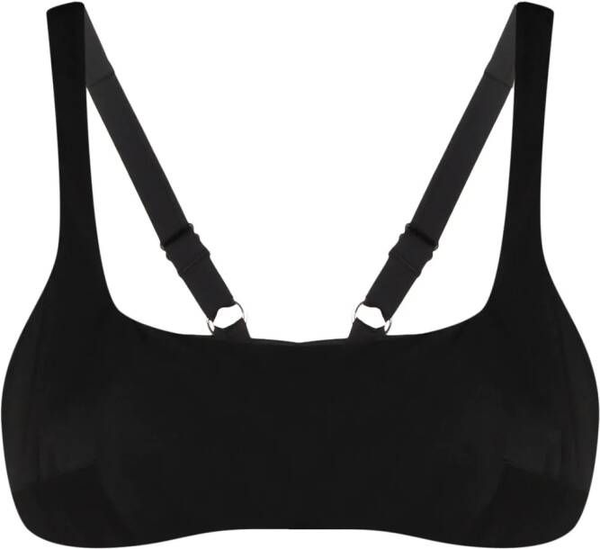 Form and Fold Bikinitop met vierkante hals Zwart