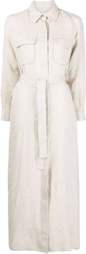 Forte Dei Marmi Couture Linnen blousejurk Beige
