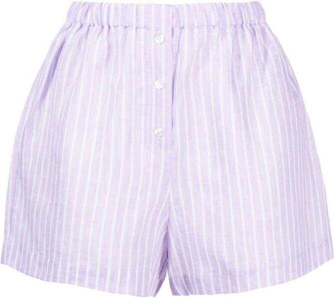Forte Dei Marmi Couture Shorts met elastische tailleband Paars