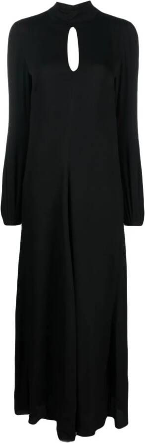 Forte Maxi-jurk met open rug Zwart