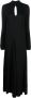 Forte Maxi-jurk met open rug Zwart - Thumbnail 1