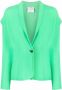 Forte Blazer met enkele rij knopen Groen - Thumbnail 1