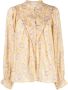 Forte Blouse met abstracte print Beige - Thumbnail 1