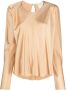 Forte Blouse met ronde hals Beige - Thumbnail 1