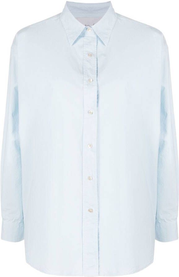 Forte Button-up blouse Blauw