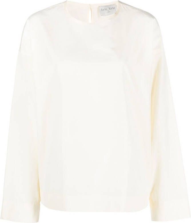 Forte T-shirt met ronde hals Beige