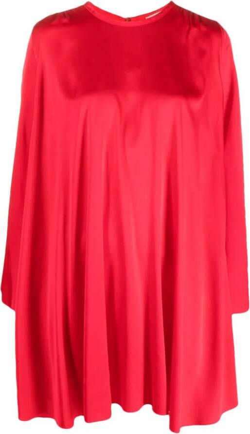 Forte Geplooide jurk Rood